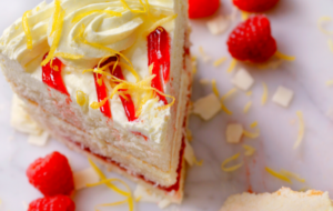 Bavarois au citron et son coulis de framboises au Xylitol 